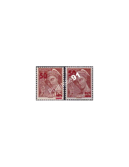 Variété sur timbre n° 477, collection timbres France