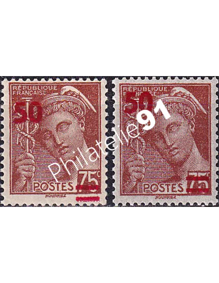 Variété sur timbre n° 477, collection timbres France
