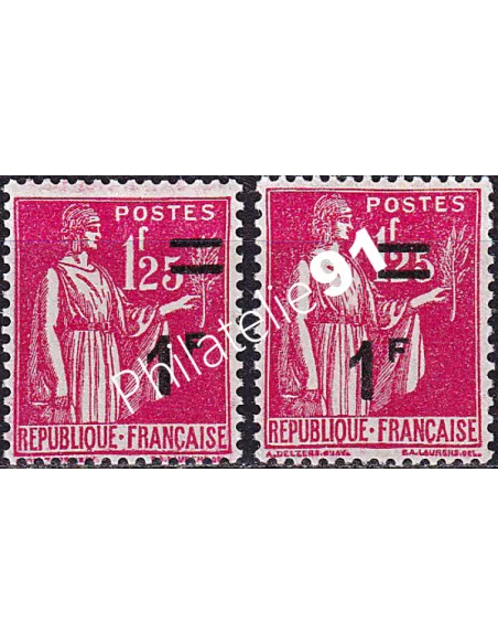Variété sur timbre n° 483, collection timbres France