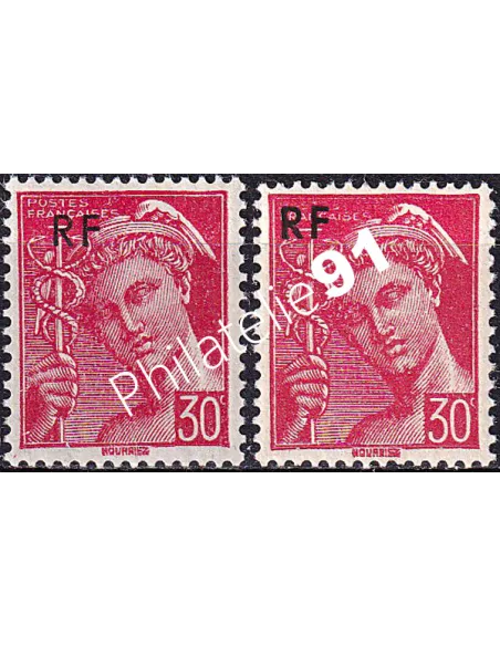 Variété sur timbre n° 658, collection timbres France