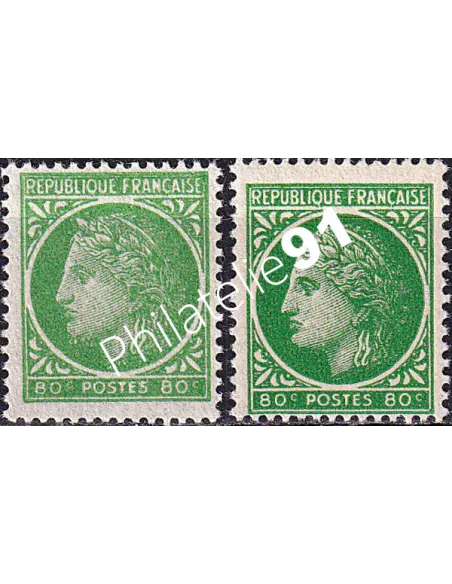 Variété sur timbre n° 675, collection timbres France