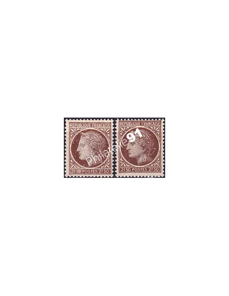 Variété sur timbre n° 681, collection timbres France