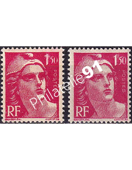 Variété sur timbre n° 712, collection timbres France