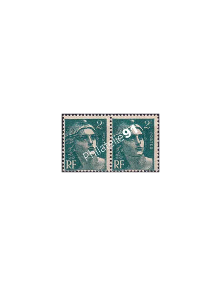 Variété sur paire de timbres n° 713b, collection timbres France