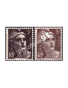 Variété sur timbre n° 715a, collection timbres France