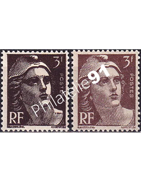 Variété sur timbre n° 715a, collection timbres France