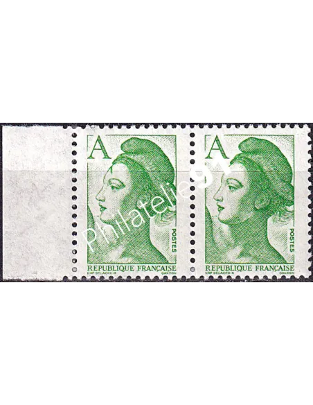 Variété sur paire de timbres n° 2423, collection timbres France