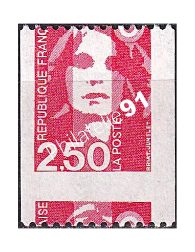 Variété sur timbre n° 2719k, issu de roulette, timbres France
