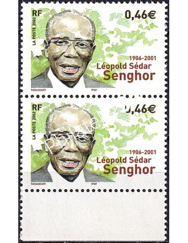 Variété sur paire de timbres n° 3537, collection timbres France