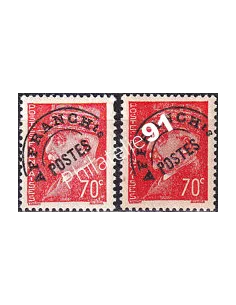 Variété sur timbre préoblitéré n° 84f, timbres France