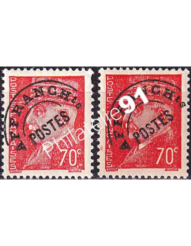 Variété sur timbre préoblitéré n° 84f, timbres France