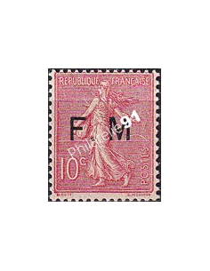 Variété sur timbre Franchise Militaire n° 4a, collection timbres France