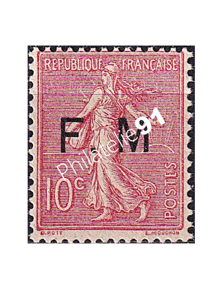 Variété sur timbre Franchise Militaire n° 4a, collection timbres France