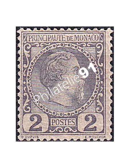 Monaco, n° 2 charnière, collection timbres Monaco