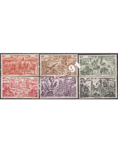 OCEANIE P.A. n° 20 à 25, Tchad au Rhin, timbres des colonies françaises