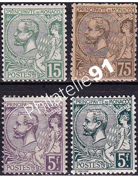 Monaco, n° 44 à 47 charnière, collection timbres Monaco