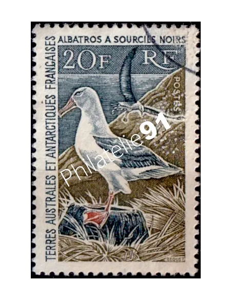 Timbre des TAAF n° 24, Albatros à sourcils noirs, timbres des DOM TOM