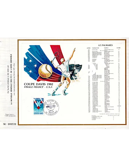 Document CEF - Tennis, collection timbres thématiques