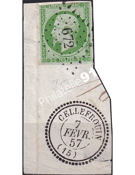 Timbre Classique n° 12 non dentelé oblitéré, collection timbres France