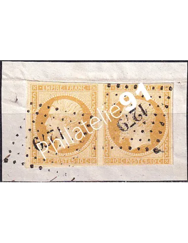 Timbre Classique n° 13Aa non dentelé oblitéré, paire, timbres France