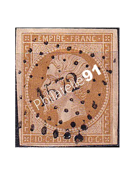 Timbre Classique n° 13Ac non dentelé oblitéré, timbres France