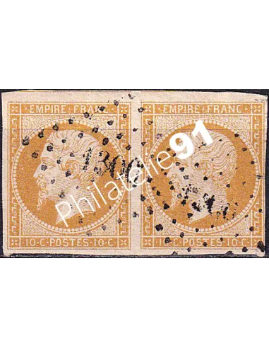 Timbre Classique n° 13A non dentelé oblitéré, paire, timbres France