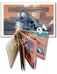 USA carnet d'entiers postaux, Trains, collection timbres Thématiques