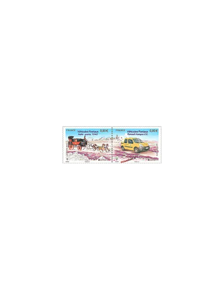 Timbre de France n° 4749 et 50. EUROPA 2013. Les véhicules postaux