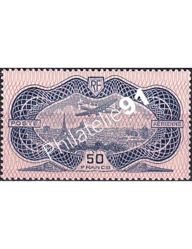 Timbre PA n° 15b charnière, timbre "burelé", collection timbres France