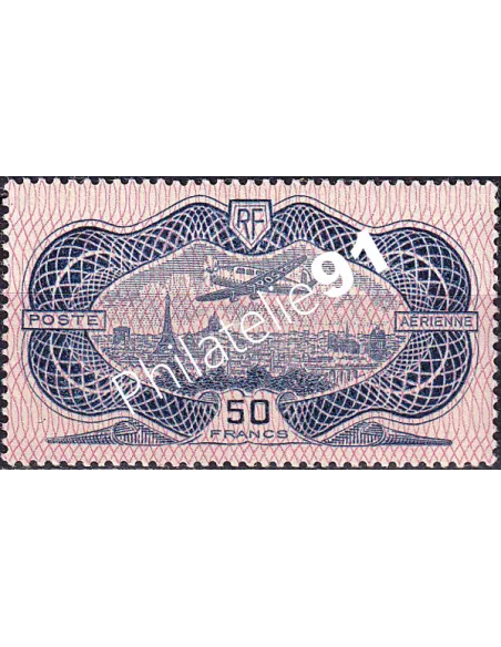 Timbre PA n° 15b charnière, timbre "burelé", collection timbres France