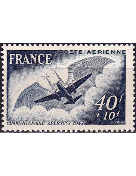 Variété sur timbre PA n° 23b neuf, collection timbres France