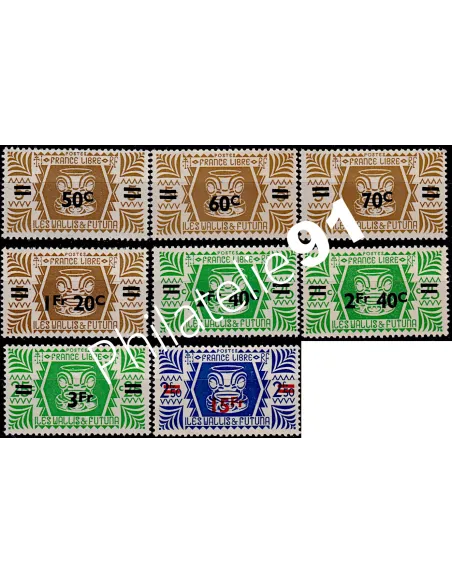 Wallis et Futuna, n° 148 à 155, collection timbres Colonies