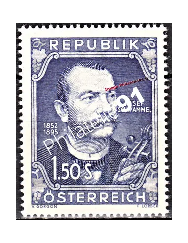 Timbre neuf d’Autriche n° 811 - thématique Musique