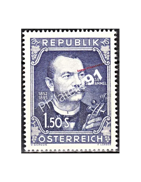 Timbre neuf d’Autriche n° 811 - thématique Musique