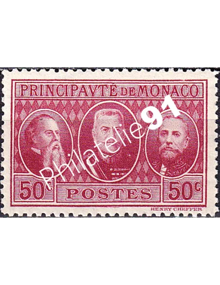 Monaco, n° 111a charnière, collection timbres Monaco
