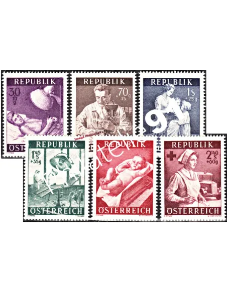 Timbres neufs d'Autriche - n°  832 à 837 - Santé