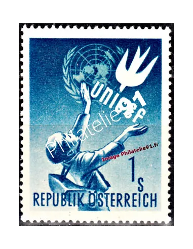 Timbre neuf d’Autriche n° 777 - thématique Unicef