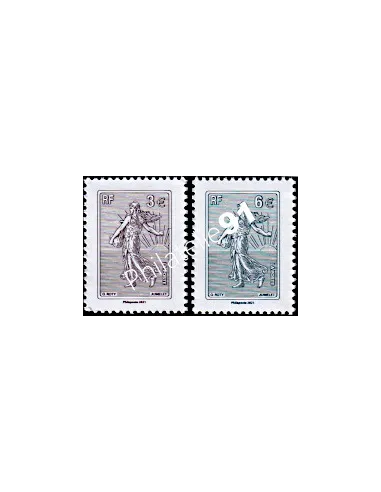 Paire de timbres n° 5532 et 5533, La Semeuse lignée, timbres de France