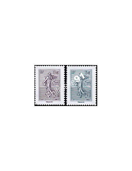 Paire de timbres n° 5532 et 5533, La Semeuse lignée, timbres de France