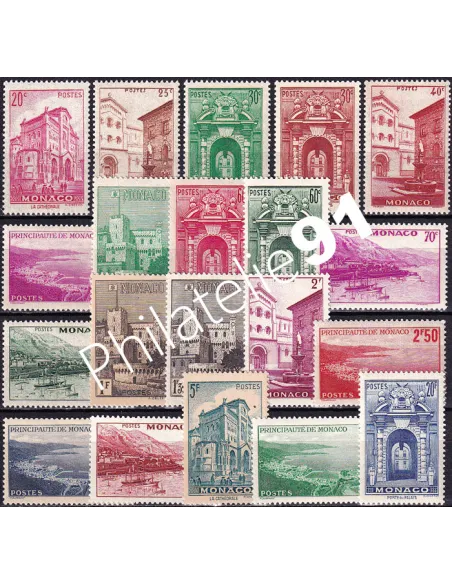 Monaco, n° 169 à 183 neufs, collection timbres Monaco
