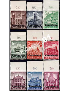 Luxembourg, occupation, n° 33 à 41 neufs, collection timbres Europe