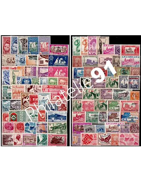 Lot de timbres neufs des colonies, collection Lot Tous Pays