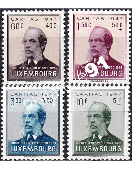 Luxembourg, n° 402 à 405 charnière, collection timbres Europe