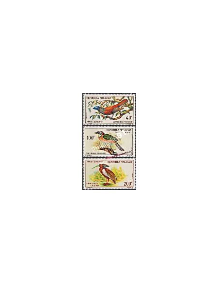 Timbres oiseaux 89 à 91de Madagascar