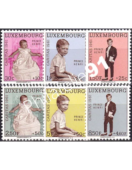 Luxembourg, n° 603 à 608 neufs, collection timbres Europe