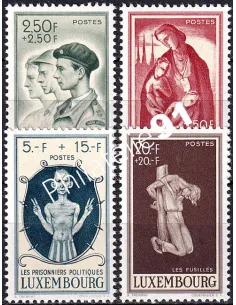 Luxembourg, n° 384 à 387 charnière, collection timbres Europe
