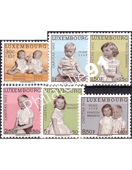 Luxembourg, n° 614 à 619 neufs, collection timbres Europe