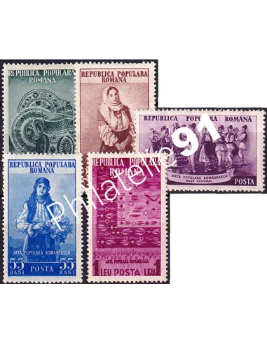 Roumanie, n° 1299 à 1302 charnière, collection timbres Europe