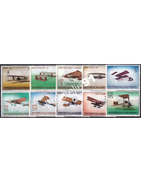 ST-MARIN, n° 542 à 551, collection timbres Europe