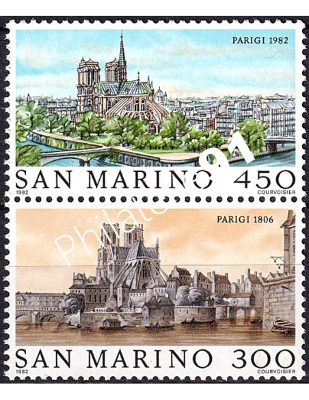 ST-MARIN, n° 1057 à 1058, paire, collection timbres Europe